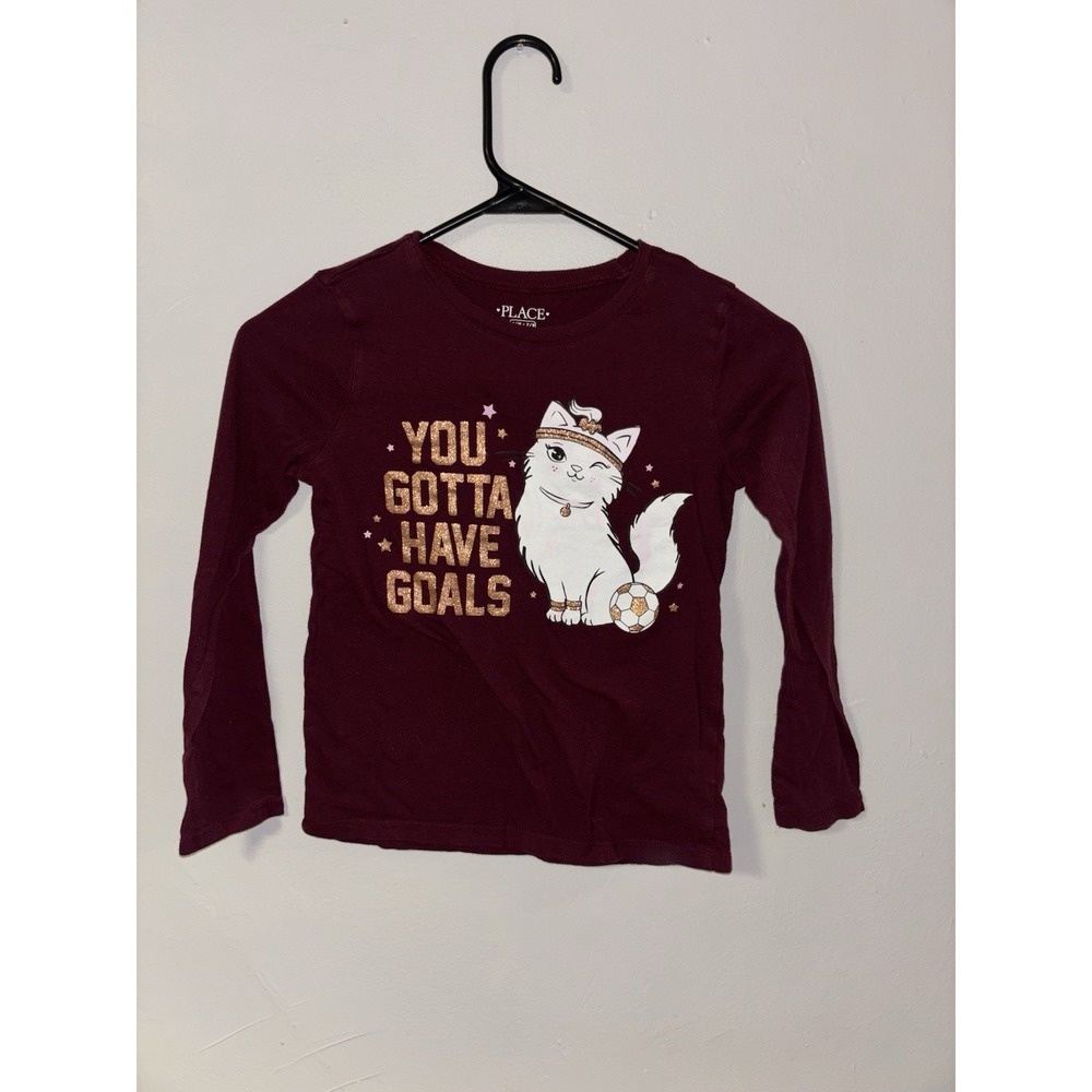 Place Brand Girls Long Sleeve Shirt Size Medium 7/8 Maroon